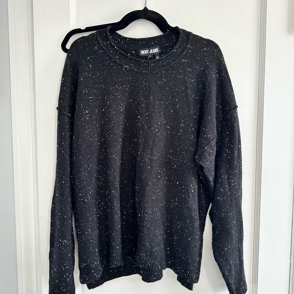 DKNY JEANS BLACK, Grey Speckled Sweater - Picture 1 of 1